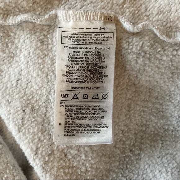 ADIDAS Space Knit Hoodie Sweatshirt with Color Blocking - Picture 3 of 4